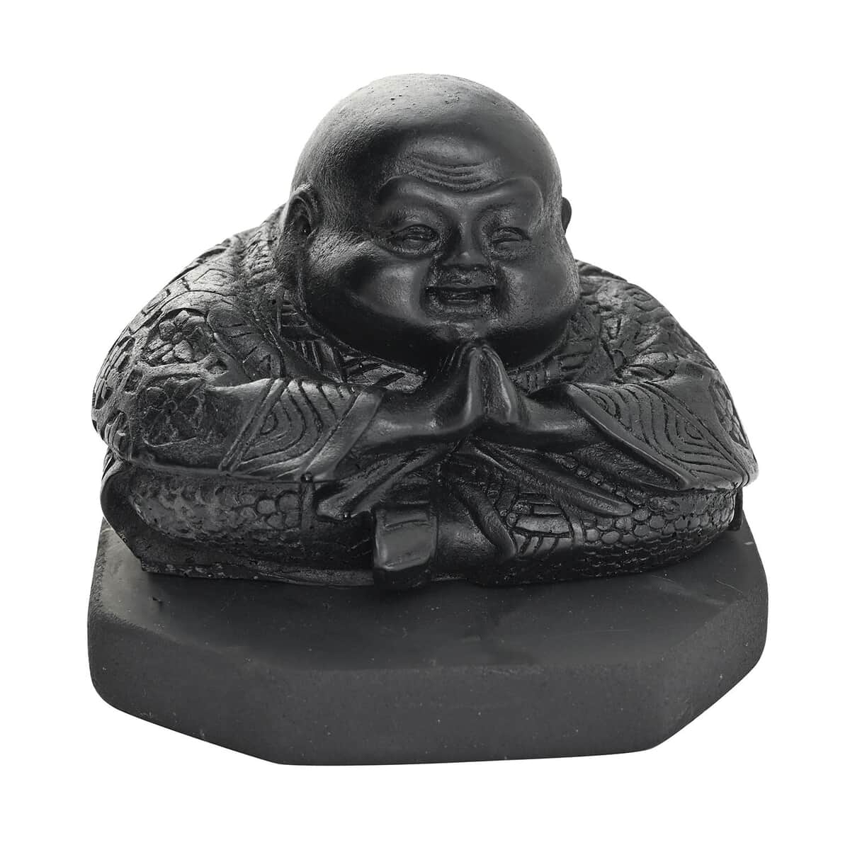 Chinese Buddha Shungite Figurine 1200.00ctw, Home Decor Figurine, Decorative Figurine, Living Room Decor image number 0