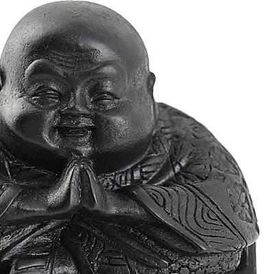 Chinese Buddha Shungite Figurine 1200.00ctw, Home Decor Figurine, Decorative Figurine, Living Room Decor