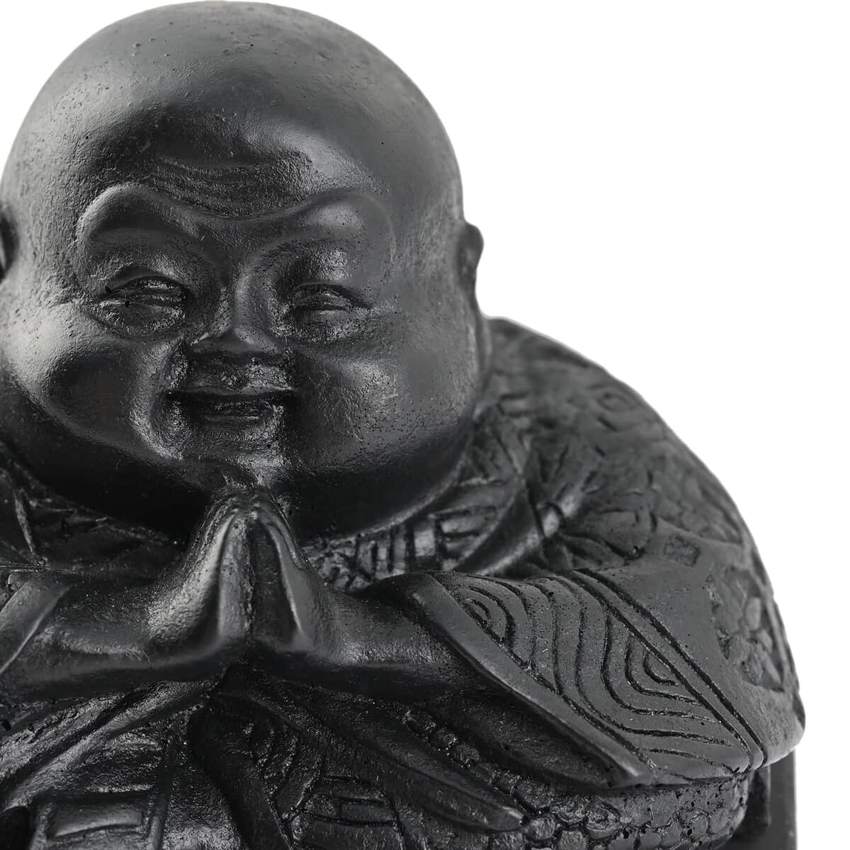 Chinese Buddha Shungite Figurine 1200.00ctw, Home Decor Figurine, Decorative Figurine, Living Room Decor image number 4