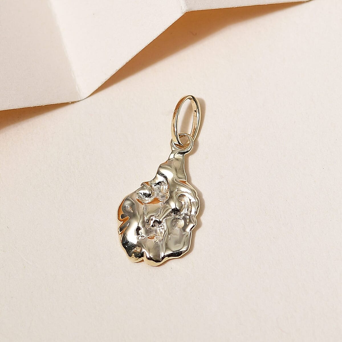 Luxoro 10K Yellow Gold Nugget Pendant | Gold Pendant | Gold Jewelry For Her 1.10 Grams image number 1