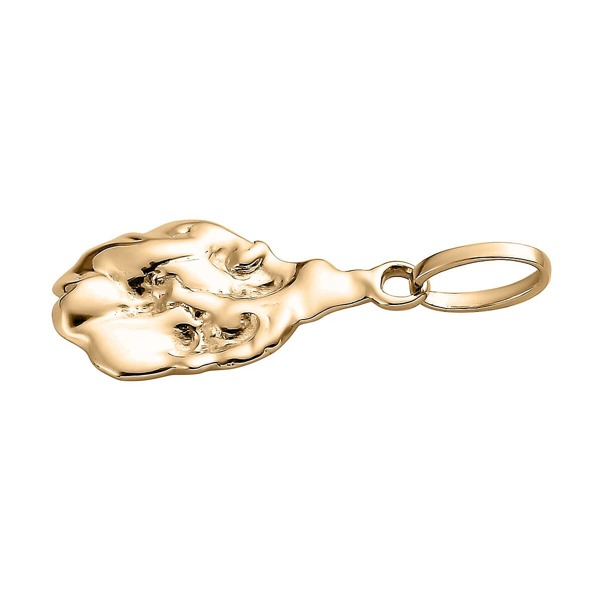 Luxoro 10K Yellow Gold Nugget Pendant | Gold Pendant | Gold Jewelry For Her 1.10 Grams image number 3