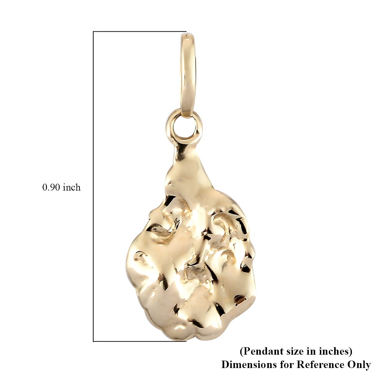 Luxoro 10K Yellow Gold Nugget Pendant | Gold Pendant | Gold Jewelry For Her 1.10 Grams image number 4