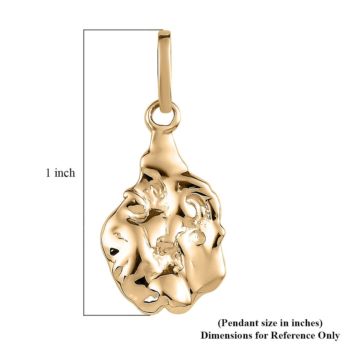 Luxoro 10K Yellow Gold Nugget Pendant | Gold Pendant | Gold Jewelry For Her 1.10 Grams image number 5