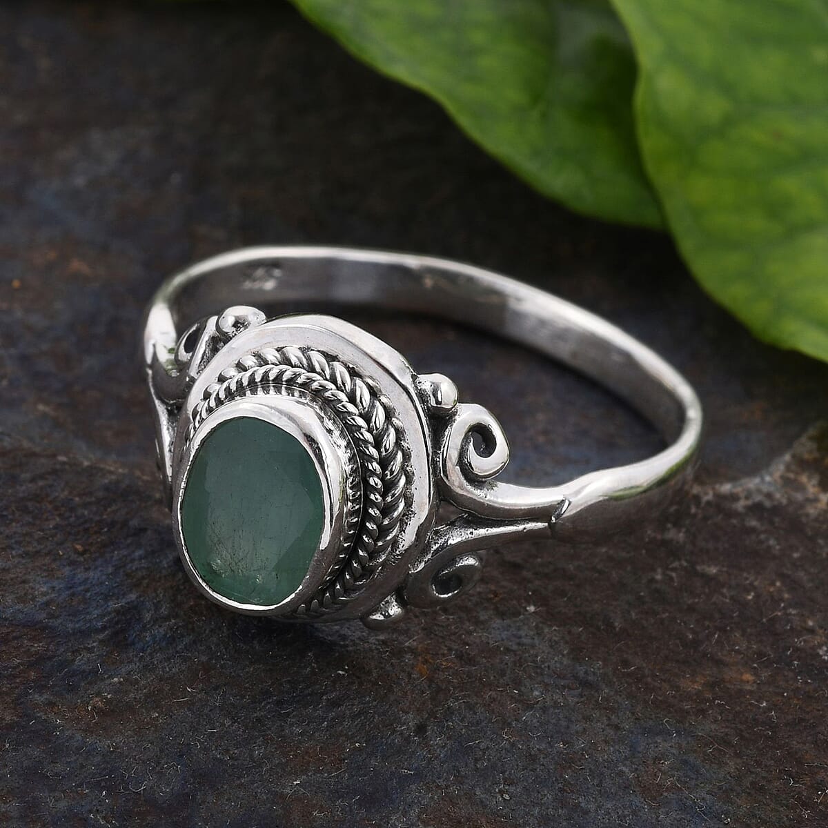 BALI LEGACY Socoto Emerald Ring in Sterling Silver (Size 10.0) 1.50 ctw image number 1
