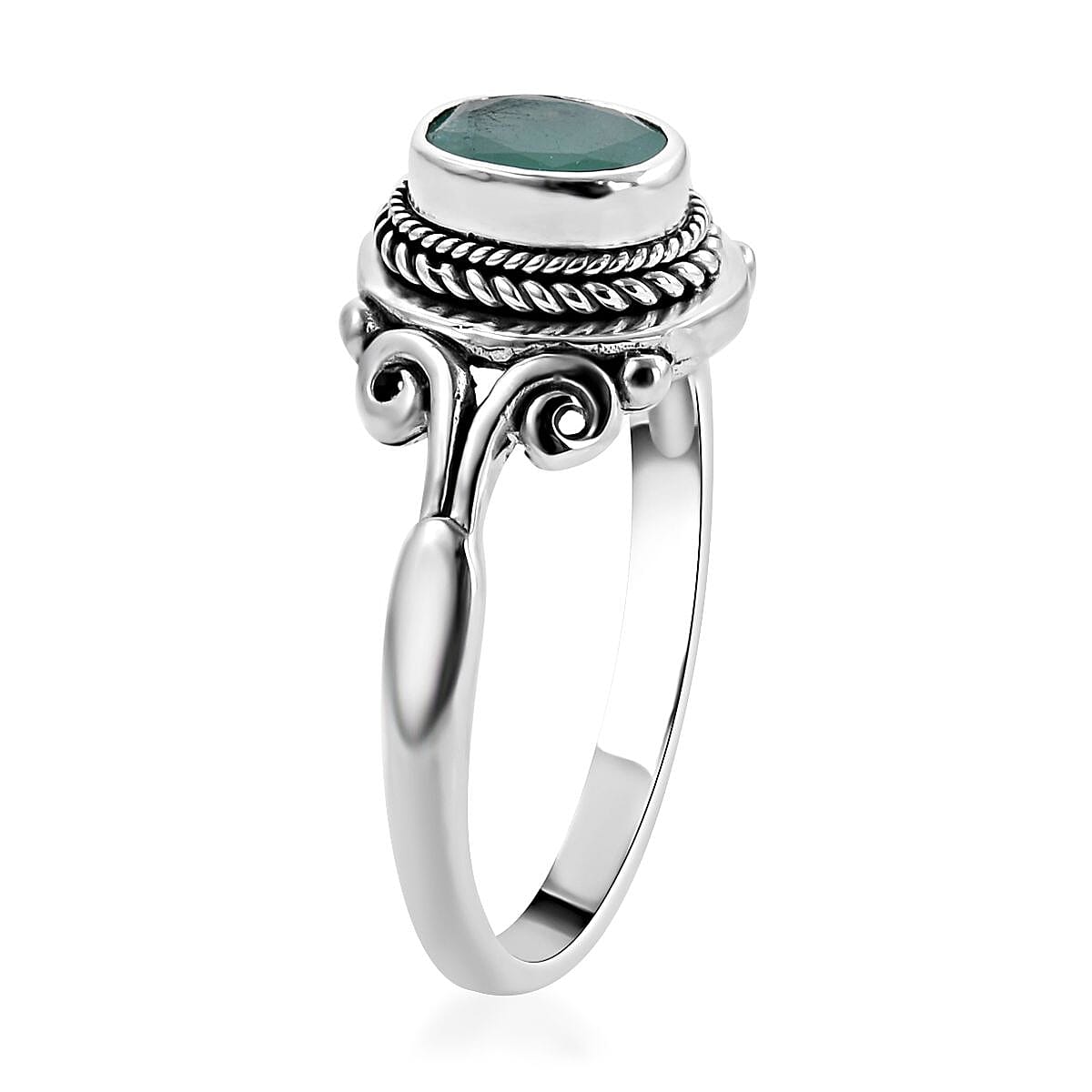 BALI LEGACY Socoto Emerald Ring in Sterling Silver (Size 10.0) 1.50 ctw image number 3