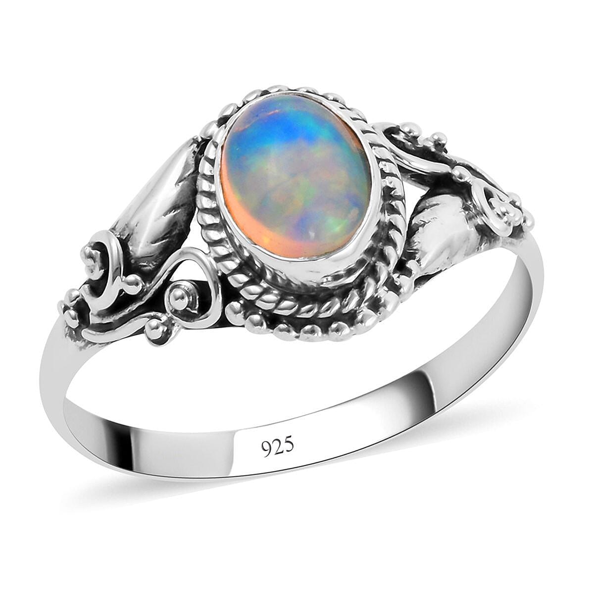 Bali Legacy Ethiopian Welo Opal Ring in Sterling Silver (Size 8.0) 0.85 ctw image number 0