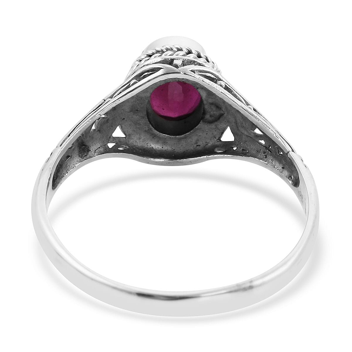 Bali Legacy Niassa Ruby (FF) Ring in Sterling Silver (Size 10.0) 1.35 ctw