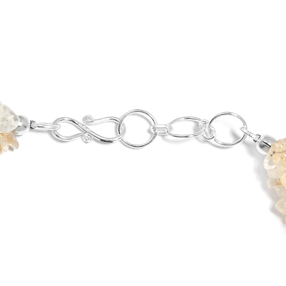 Brazilian Citrine Chips Twisted Bracelet in Platinum Over Sterling Silver (7.25 In) 105.30 ctw image number 3