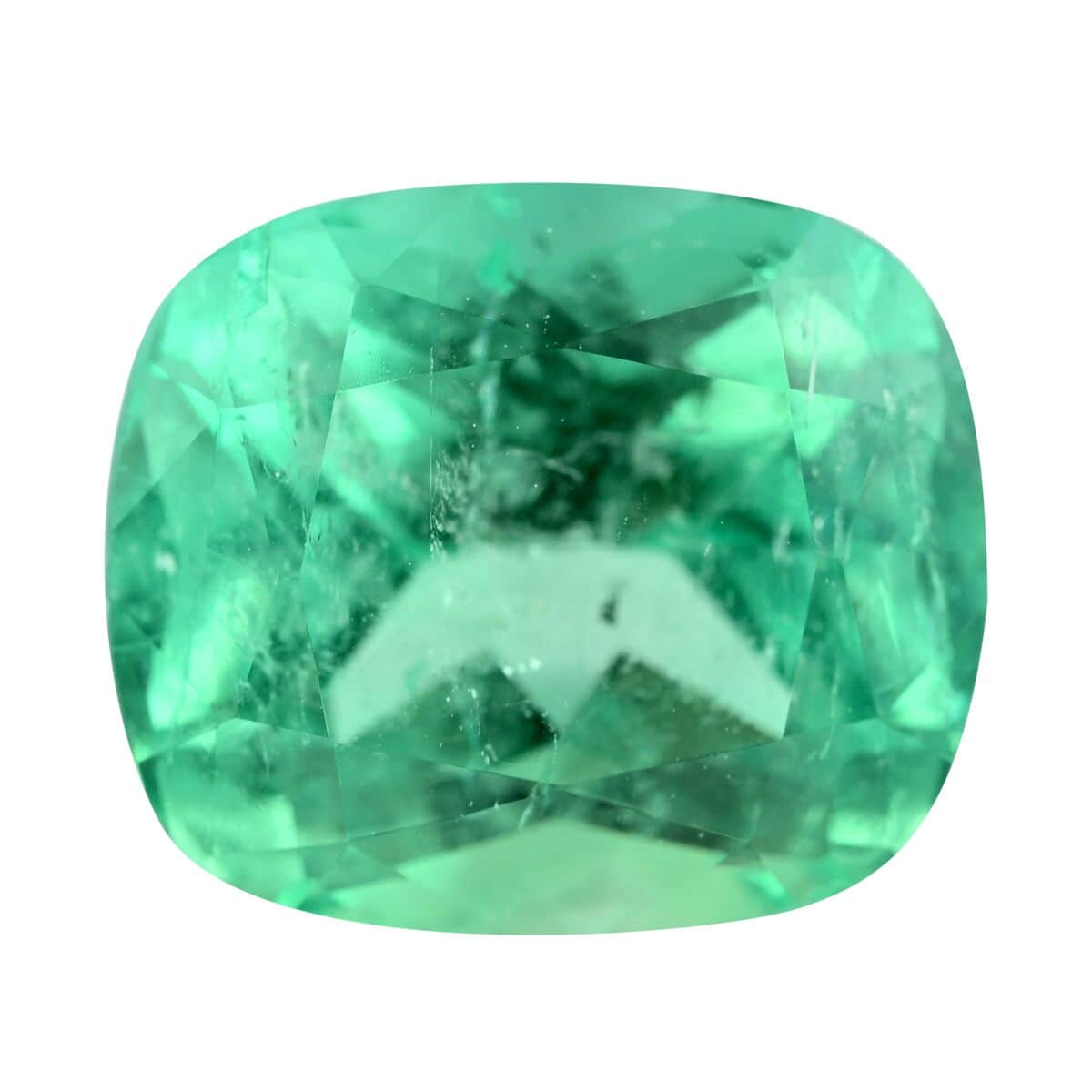 Certified AAAA Boyaca Colombian Emerald (Cush Free Size) 2.00 ctw image number 0