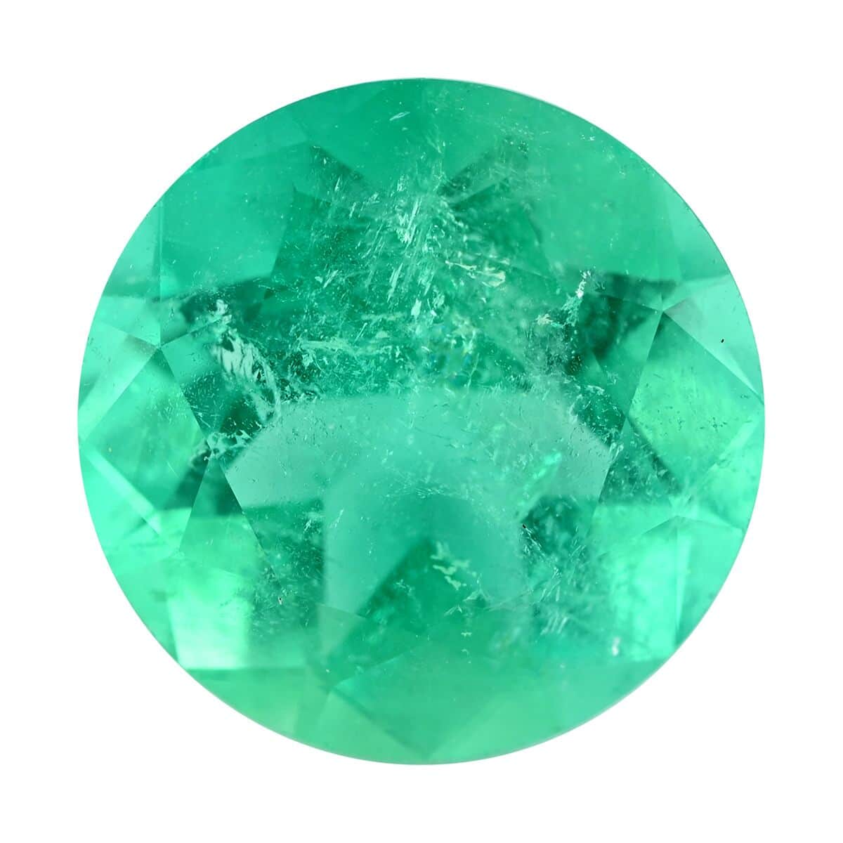 Certified AAAA Boyaca Colombian Emerald (Rnd Free Size) 2.00 ctw image number 0