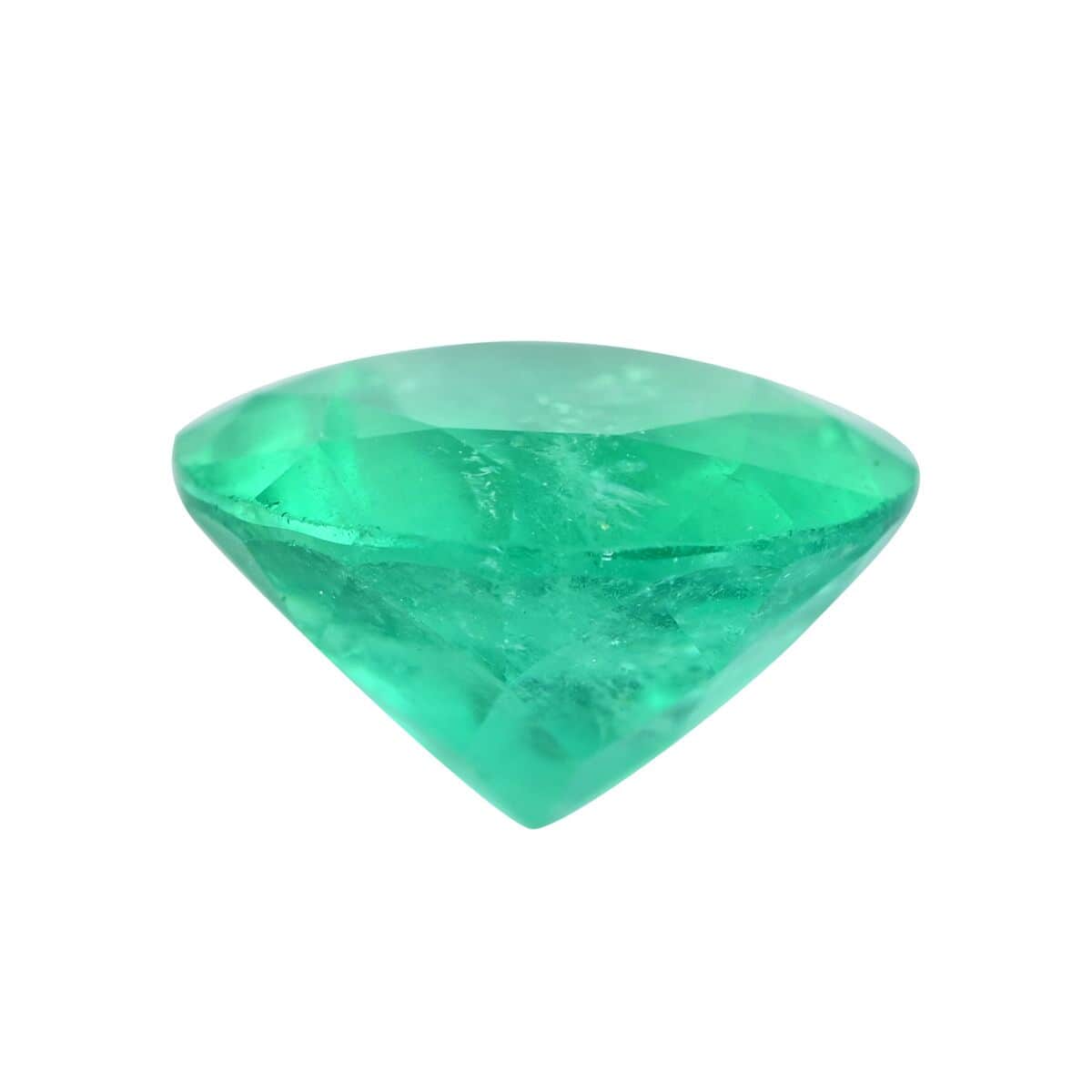 Certified AAAA Boyaca Colombian Emerald (Rnd Free Size) 2.00 ctw image number 2