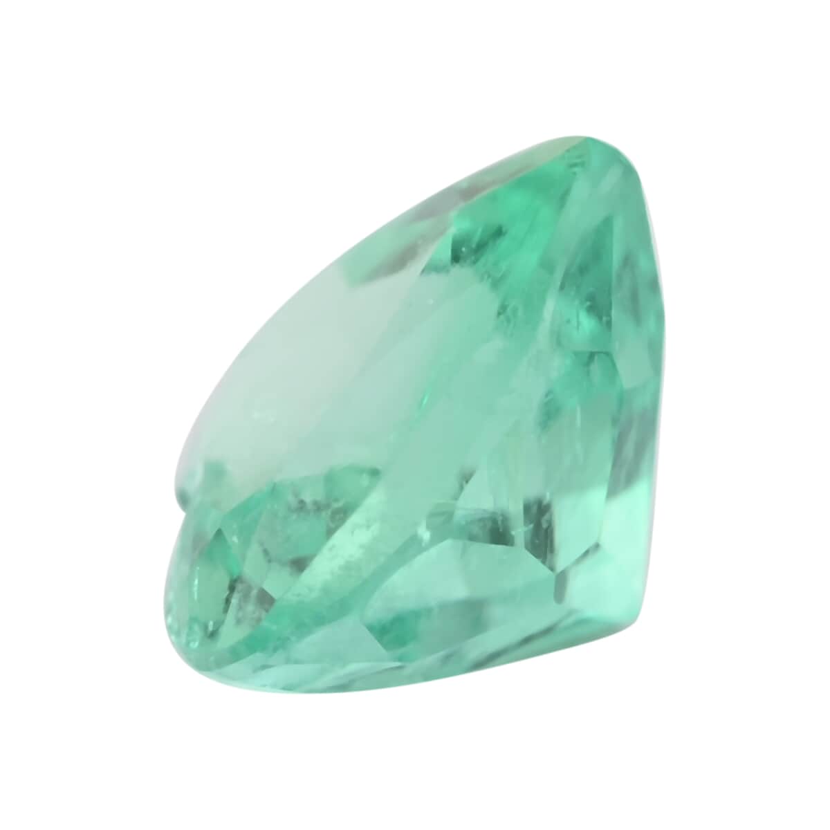 Certified & Appraised AAAA Boyaca Colombian Emerald (Hrt Free Size) 1.00 ctw image number 1