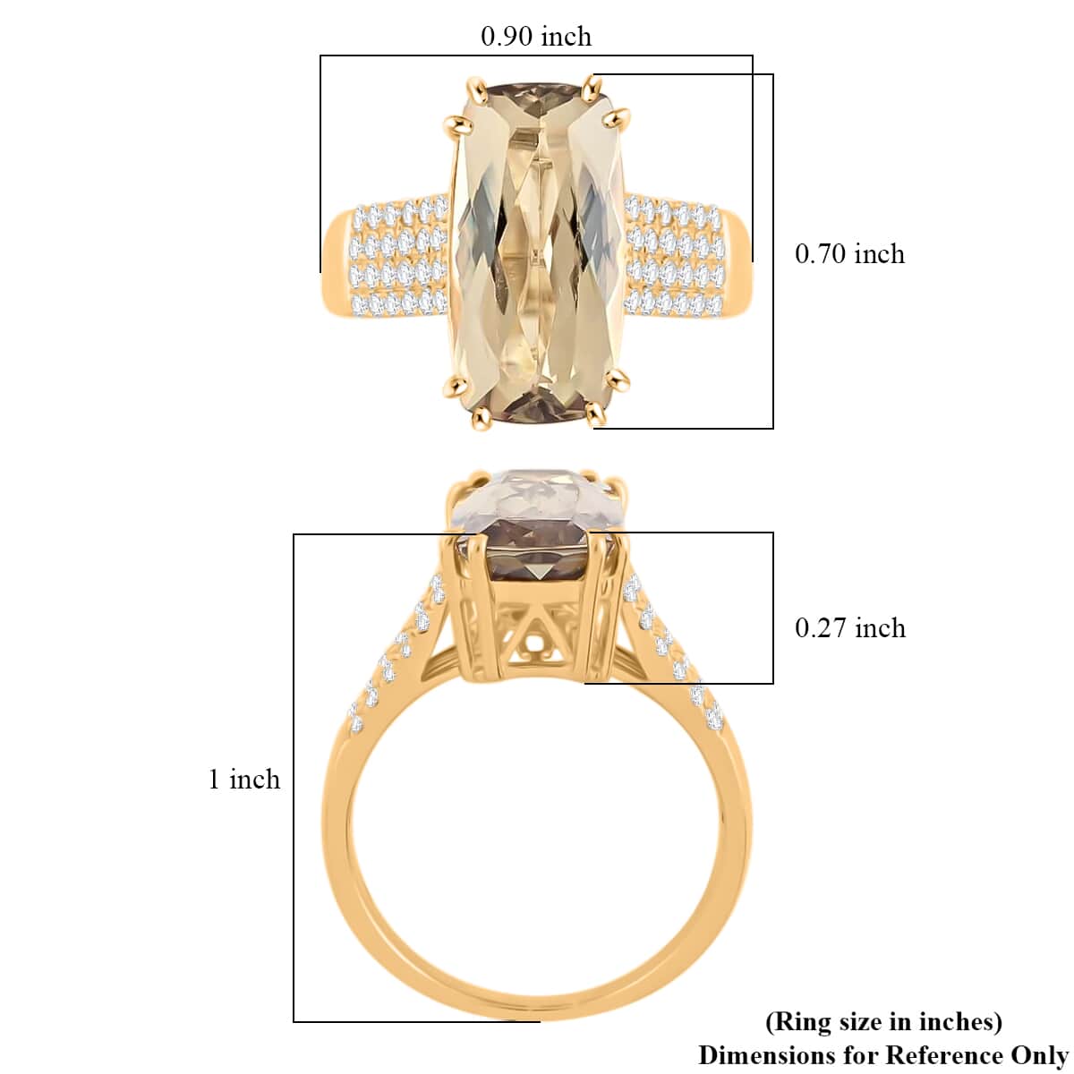 Certified & Appraised Iliana 18K Yellow Gold AAA Turkizite and G-H SI Diamond Ring (Size 9.0) 5.10 ctw image number 3