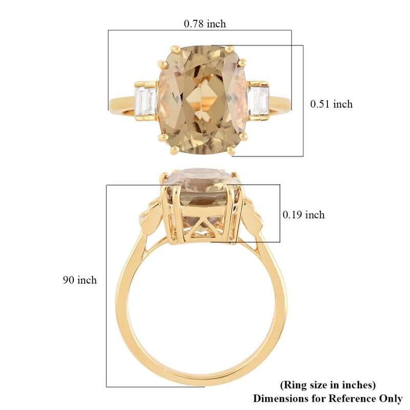 Certified and Appraised Iliana 18K Yellow Gold AAA Turkizite and G-H SI Diamond Ring (Size 6.0) 5.10 ctw