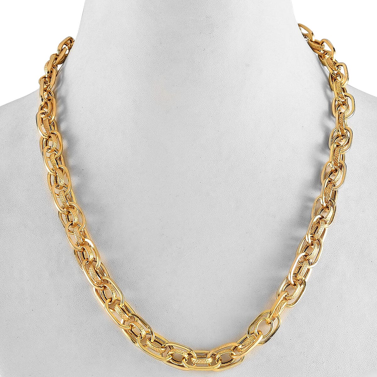 Artisan Crafted 14K Yellow Gold Over Sterling Silver Hollow Necklace 20 Inches 21.50 Grams image number 2
