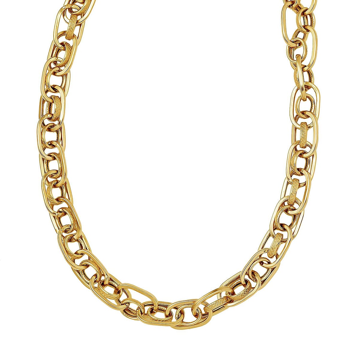 Artisan Crafted 14K Yellow Gold Over Sterling Silver Hollow Necklace 20 Inches 21.50 Grams image number 4