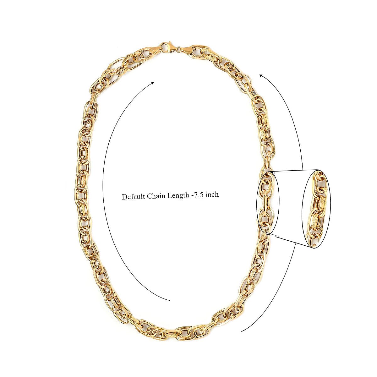 Artisan Crafted 14K Yellow Gold Over Sterling Silver Hollow Necklace 20 Inches 21.50 Grams image number 6