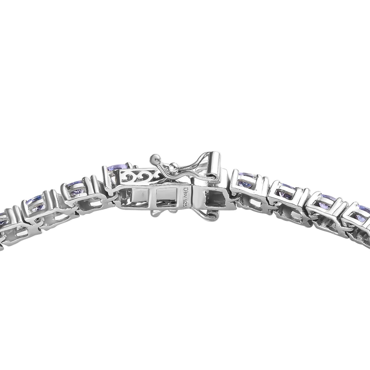 Tanzanite Tennis Bracelet in Platinum Over Sterling Silver (8.00 In) 12.10 Grams 6.60 ctw image number 3