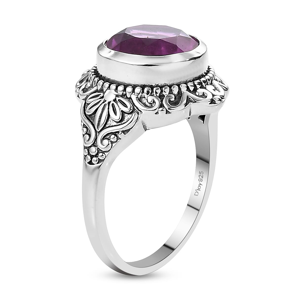 Patroke Quartz Fancy Ring in Sterling Silver (Size 7.0) 4.15 ctw