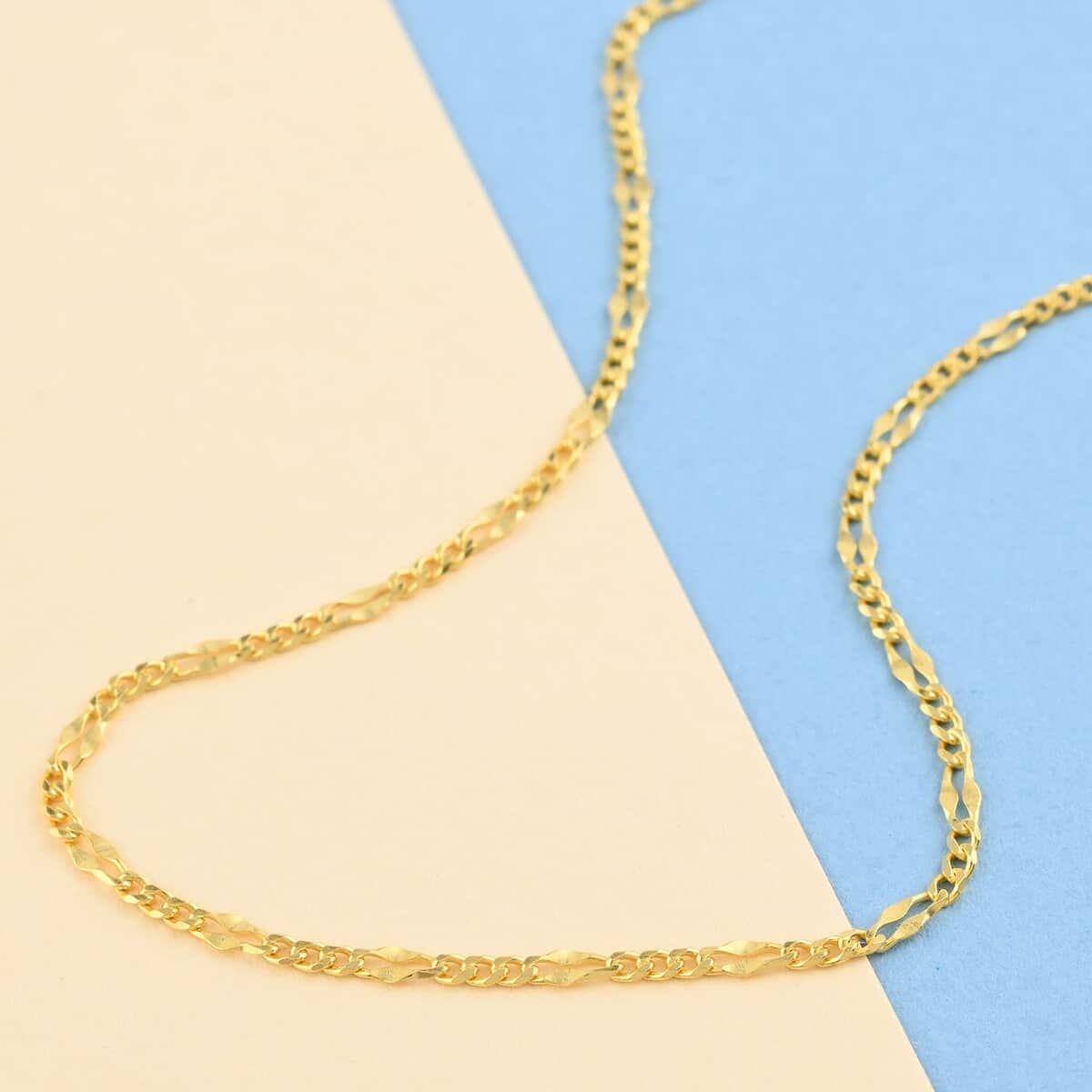 14K Yellow Gold Over Sterling Silver 1.8mm Station Curb Chain Bolo Adjustable Necklace 24 Inches 2.75 Grams image number 1