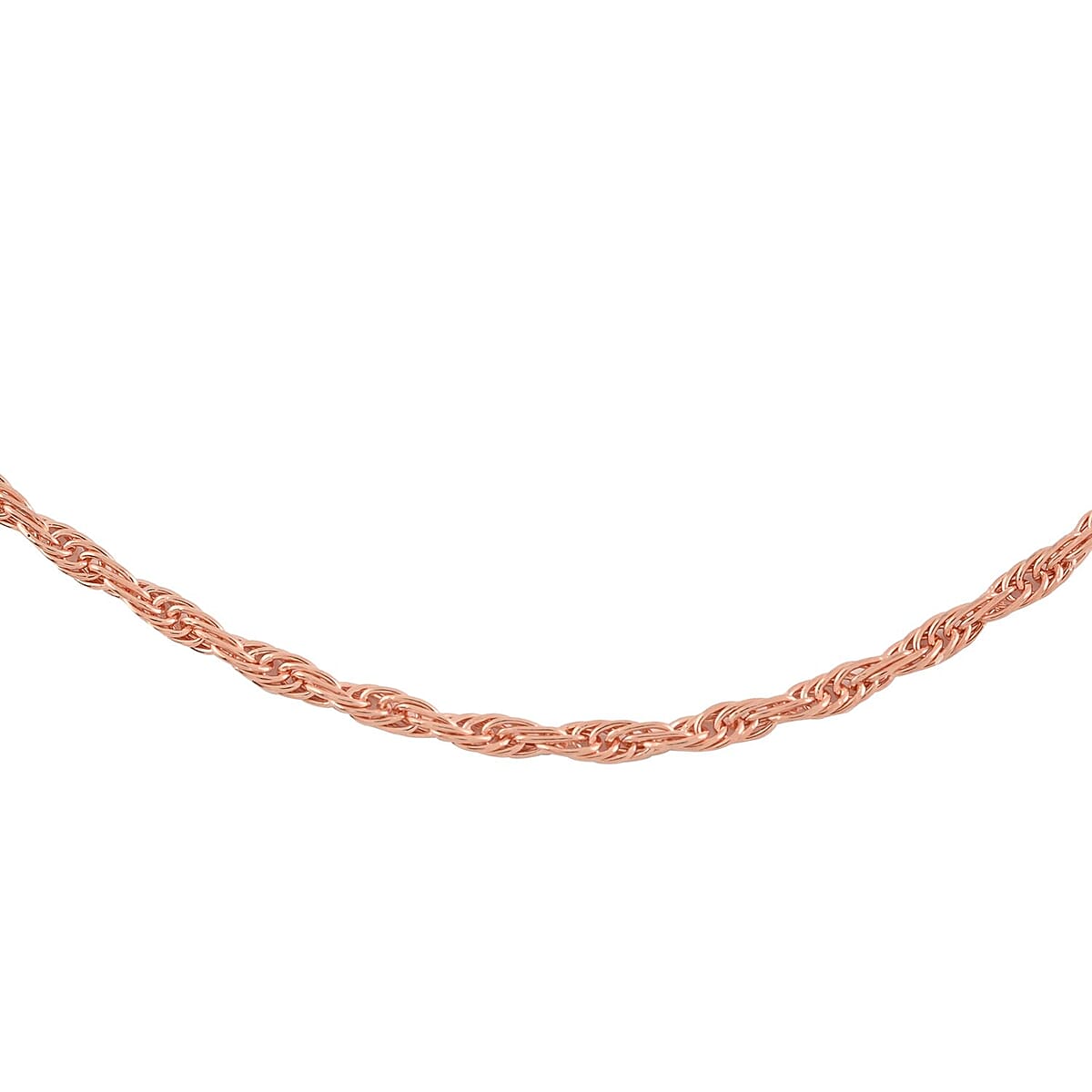 Buy 14K Rose Gold Over Sterling Silver Rope Chain Bolo