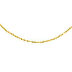 14K Yellow Gold Plated Sterling Silver Box Chain Bolo Adjustable Necklace With Heart Charm 24 Inches 0.8mm 3 Grams