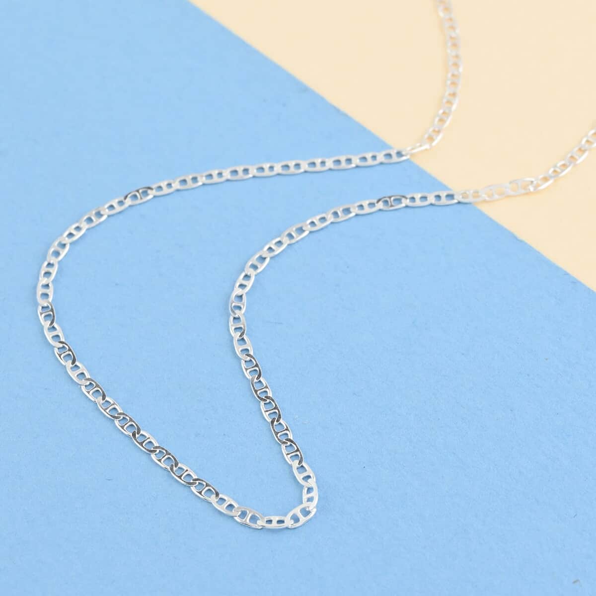 Sterling Silver 1.6mm Marina Chain Necklace 24 Inches 2.15 Grams image number 1
