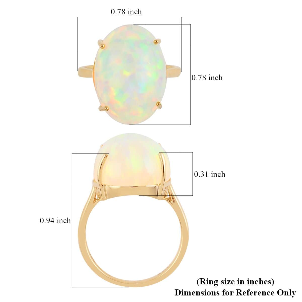 Certified & Appraised Iliana AAA Ethiopian Welo Opal 8.35 ctw Solitaire Ring in 18K Yellow Gold (Size 6.0) image number 3