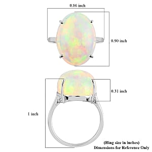 Certified & Appraised Iliana AAA Ethiopian Welo Opal 8.35 ctw Solitaire Ring in 18K White Gold (Size 10.00
