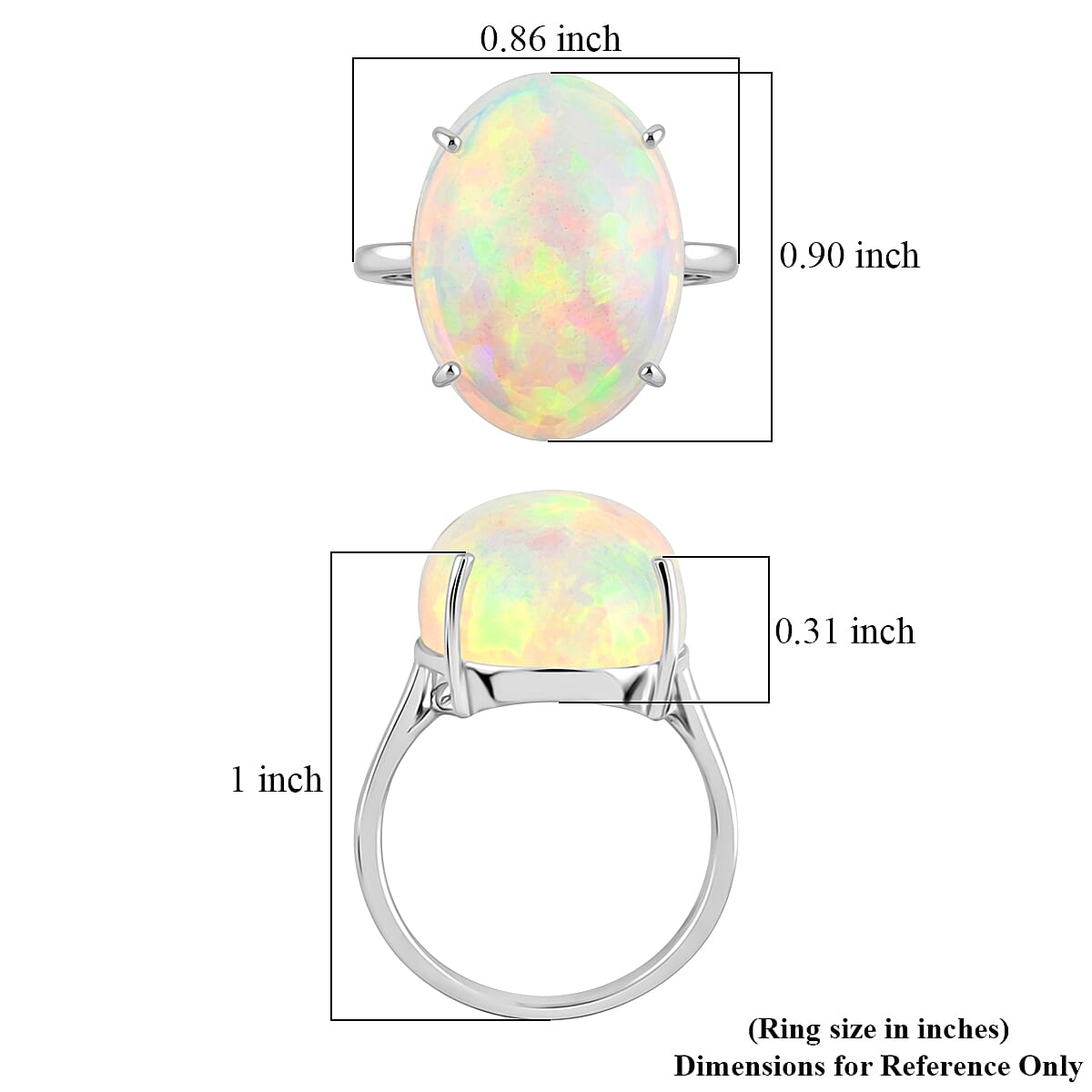 Certified & Appraised Iliana AAA Ethiopian Welo Opal 8.35 ctw Solitaire Ring in 18K White Gold (Size 10.00 image number 4