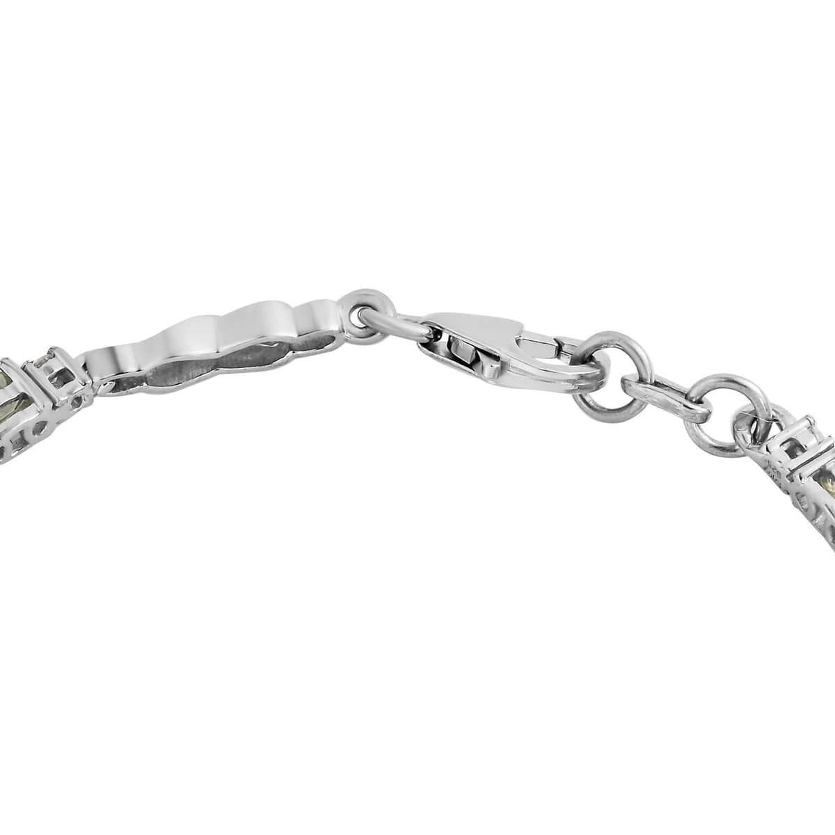 Narsipatnam Alexandrite and Moissanite VS-EF Linking Bracelet in Platinum Over Sterling Silver (6.50 In) 2.00 ctw image number 2