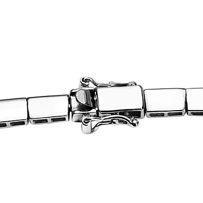 D'Joy Red Diamond Tennis Necklace, Red Diamond Three Row Necklace, Platinum Over Sterling Silver Necklace, 16 Inch Necklace, Diamond Jewelry For Her 3.85 ctw