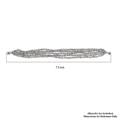 Malagasy Labradorite Chips Twisted Bracelet in Platinum Over Sterling Silver (7.25 In) 44.25 ctw
