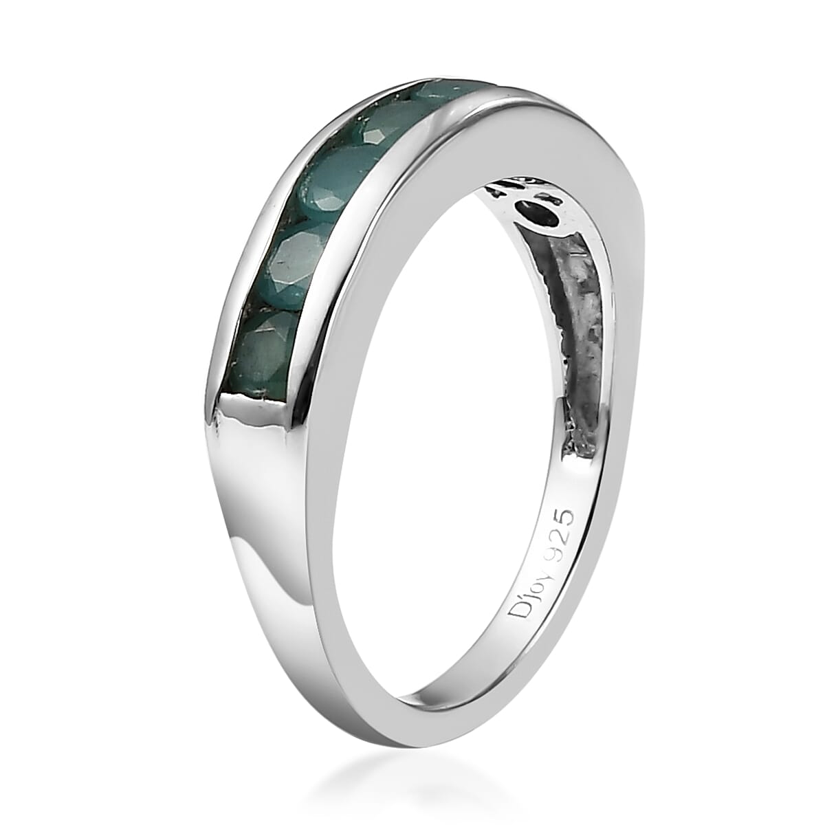 Premium Grandidierite Half Eternity Band Ring in Platinum Over Sterling Silver 0.85 ctw image number 3