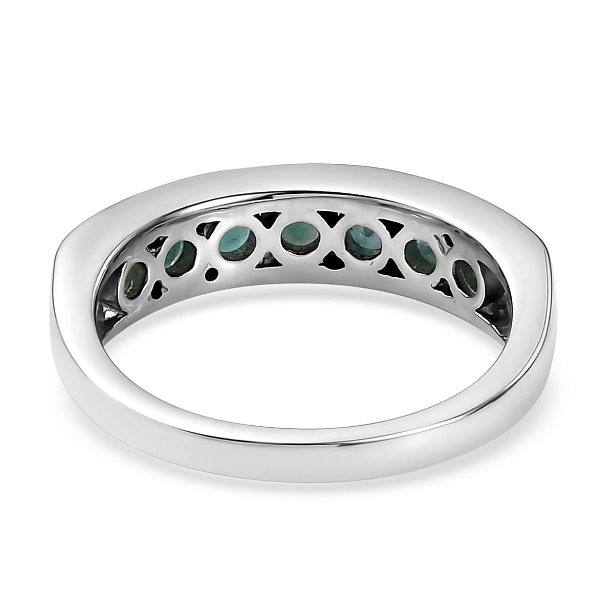 Premium Grandidierite Half Eternity Band Ring in Platinum Over Sterling Silver 0.85 ctw image number 4