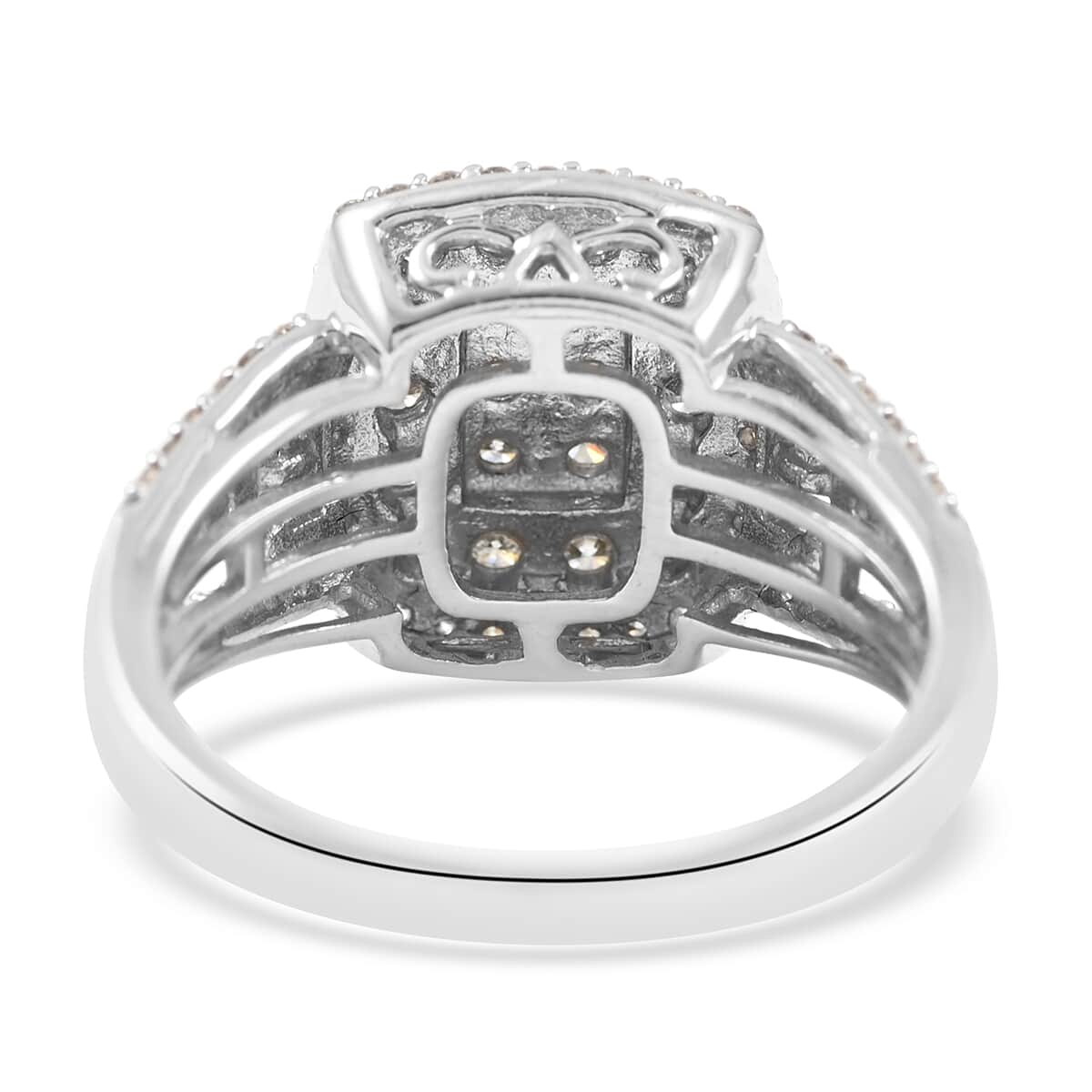 10K White Gold G-H I2-I3 Diamond Ring (Size 7.0) 4.75 Grams 1.00 ctw image number 4