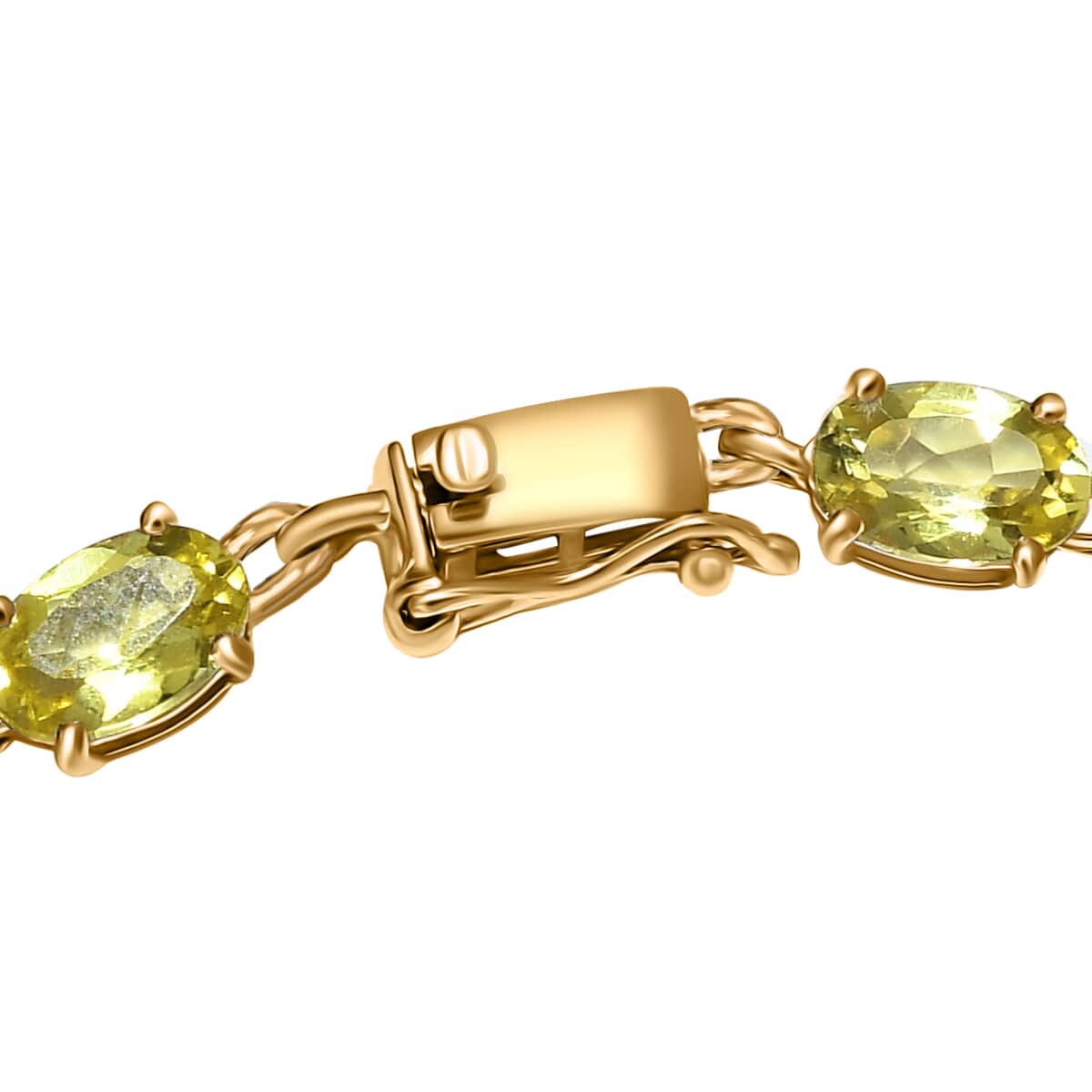 Luxoro 14K Yellow Gold AAA Canary Tourmaline Link Bracelet (7.25 In) 8.35 ctw image number 3