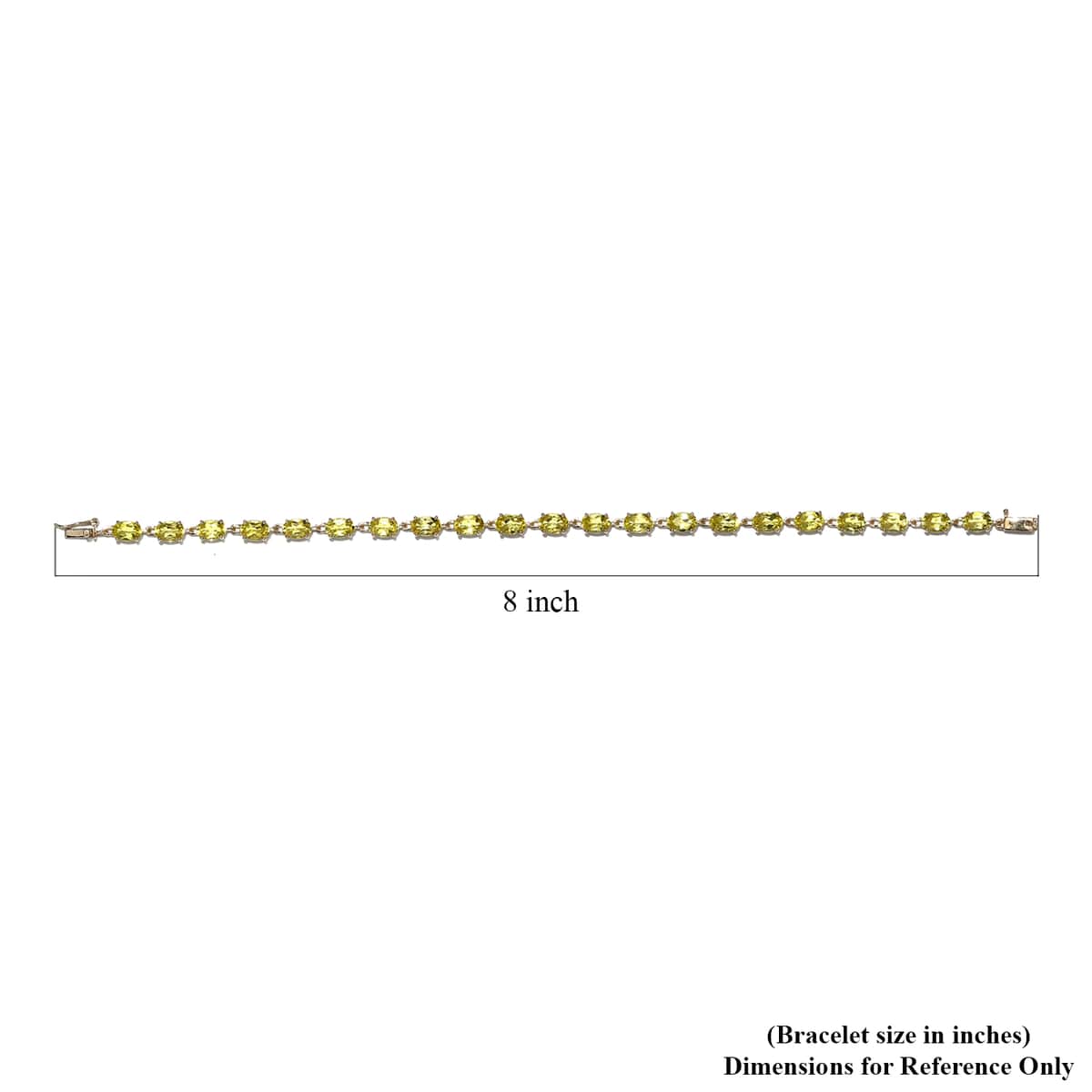 Luxoro 14K Yellow Gold AAA Canary Tourmaline Link Bracelet (7.25 In) 8.35 ctw image number 4