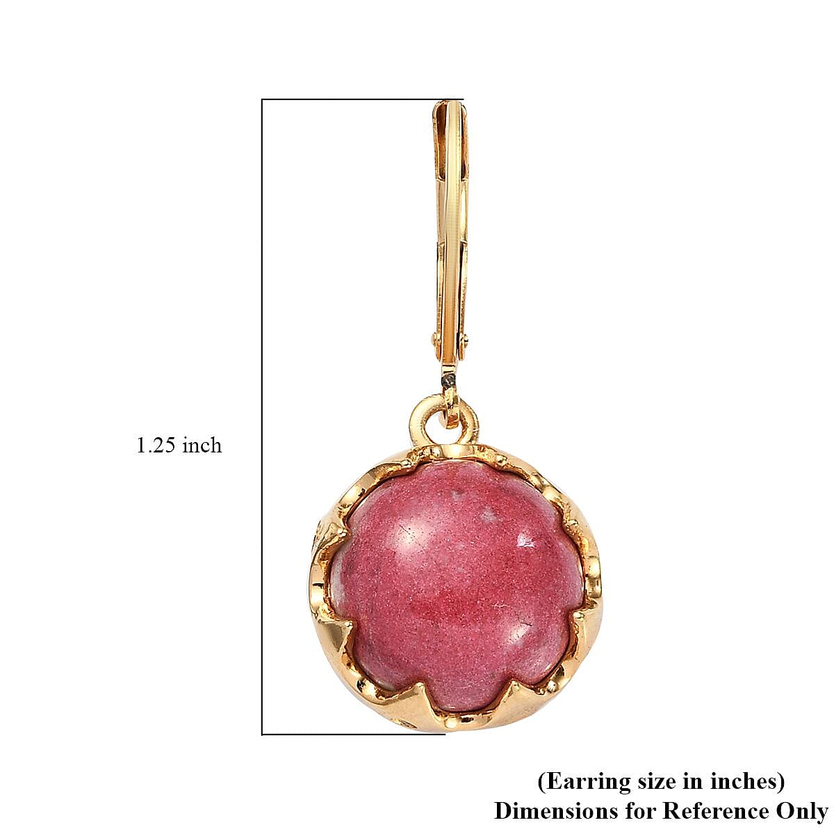 Karis Norwegian Thulite and Natural White Zircon Lever Back Earrings in 18K YG Plated 16.50 ctw