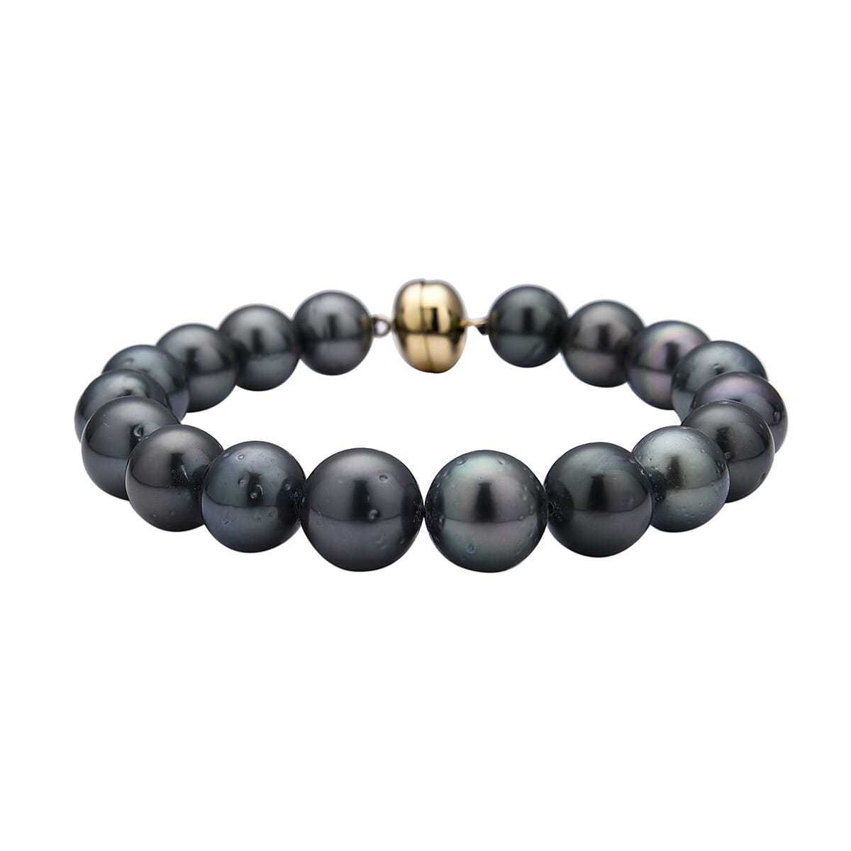 ILIANA 18K Yellow Gold Magnetic Lock AAA Tahitian Cultured Pearl Bracelet (6.50 In) image number 0