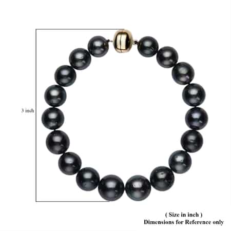 Iliana 18K Yellow Gold Magnetic Lock AAA Tahitian Cultured Pearl Bracelet (6.50 In) image number 4