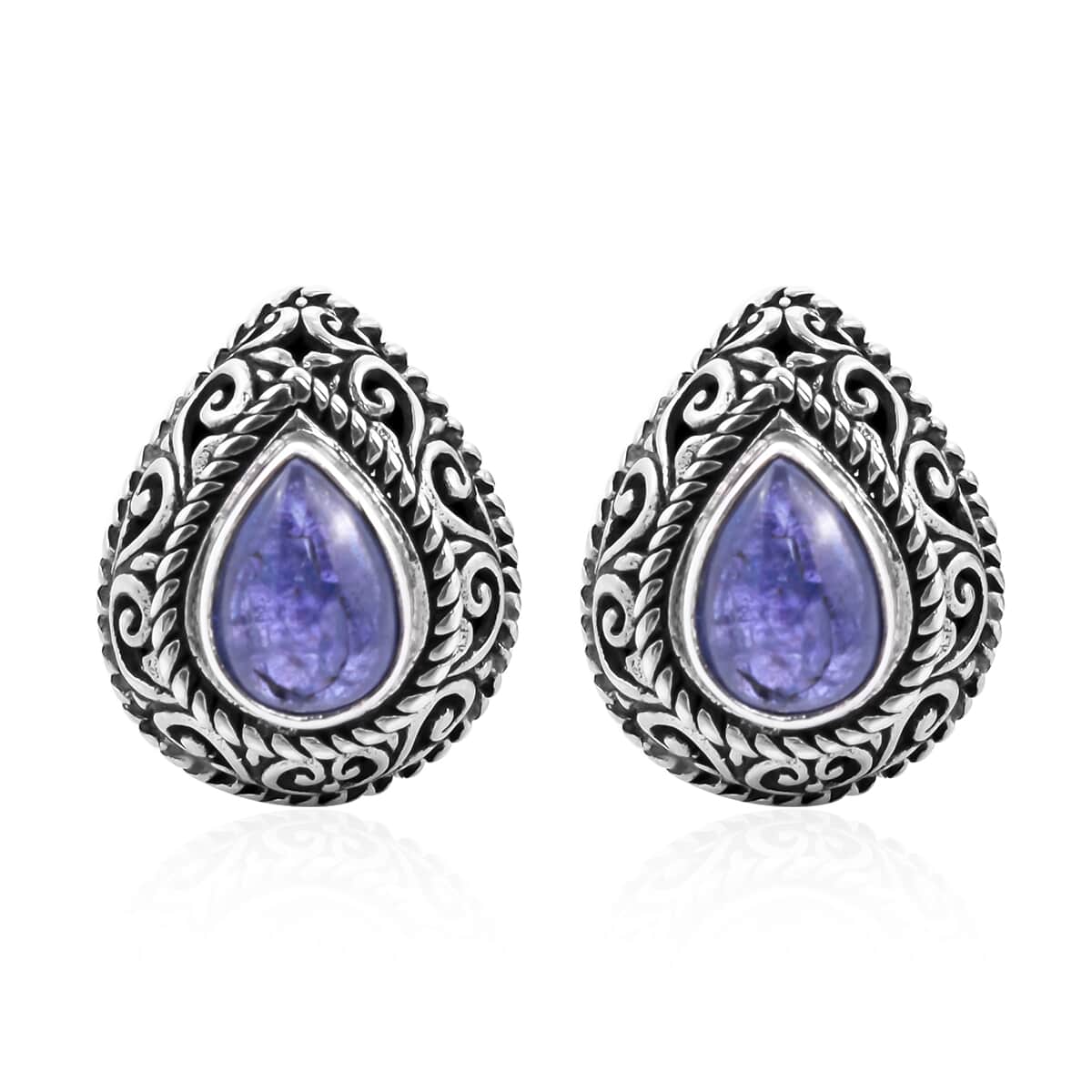 BALI LEGACY Tanzanite Stud Earrings in Sterling Silver 2.25 ctw image number 0
