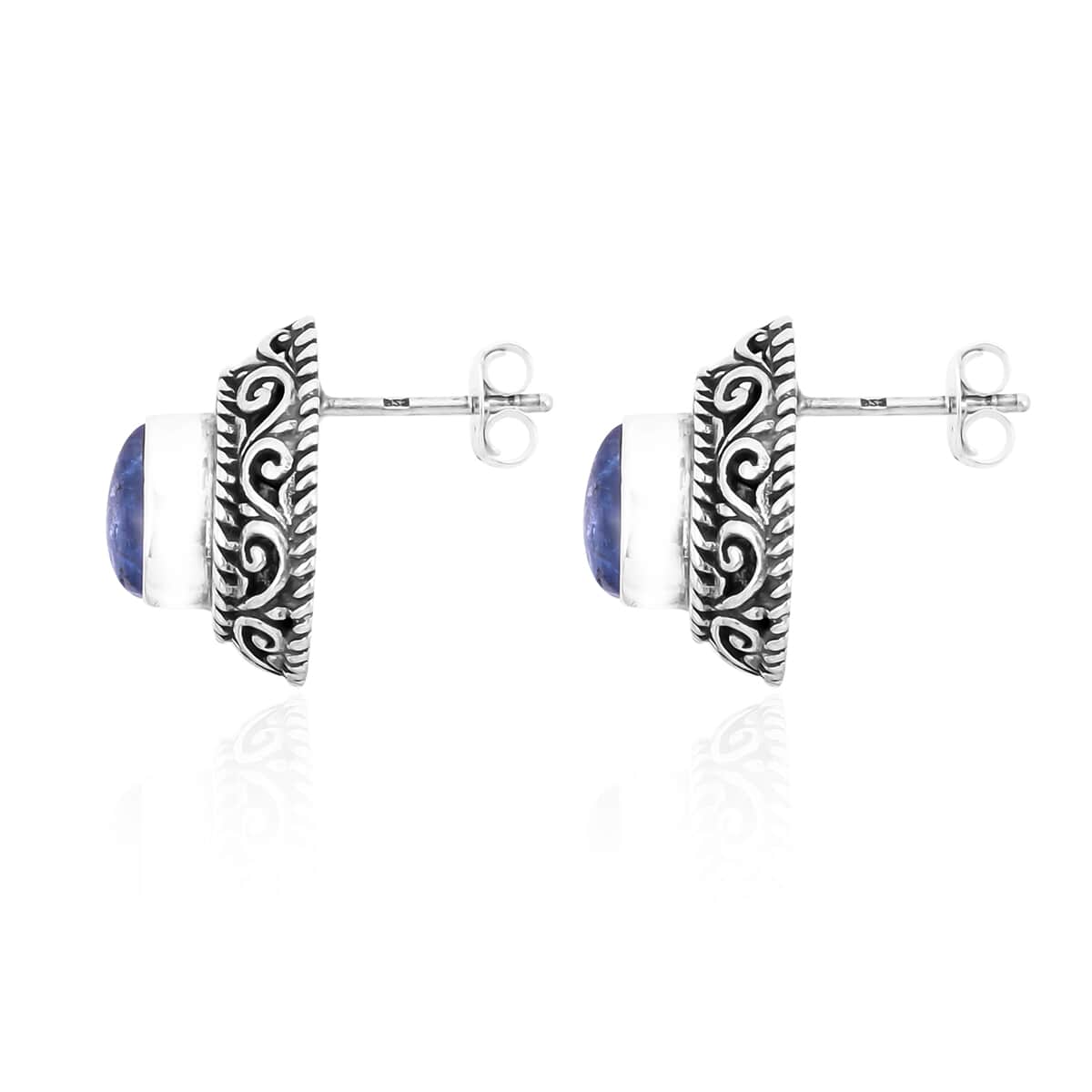 BALI LEGACY Tanzanite Stud Earrings in Sterling Silver 2.25 ctw image number 3