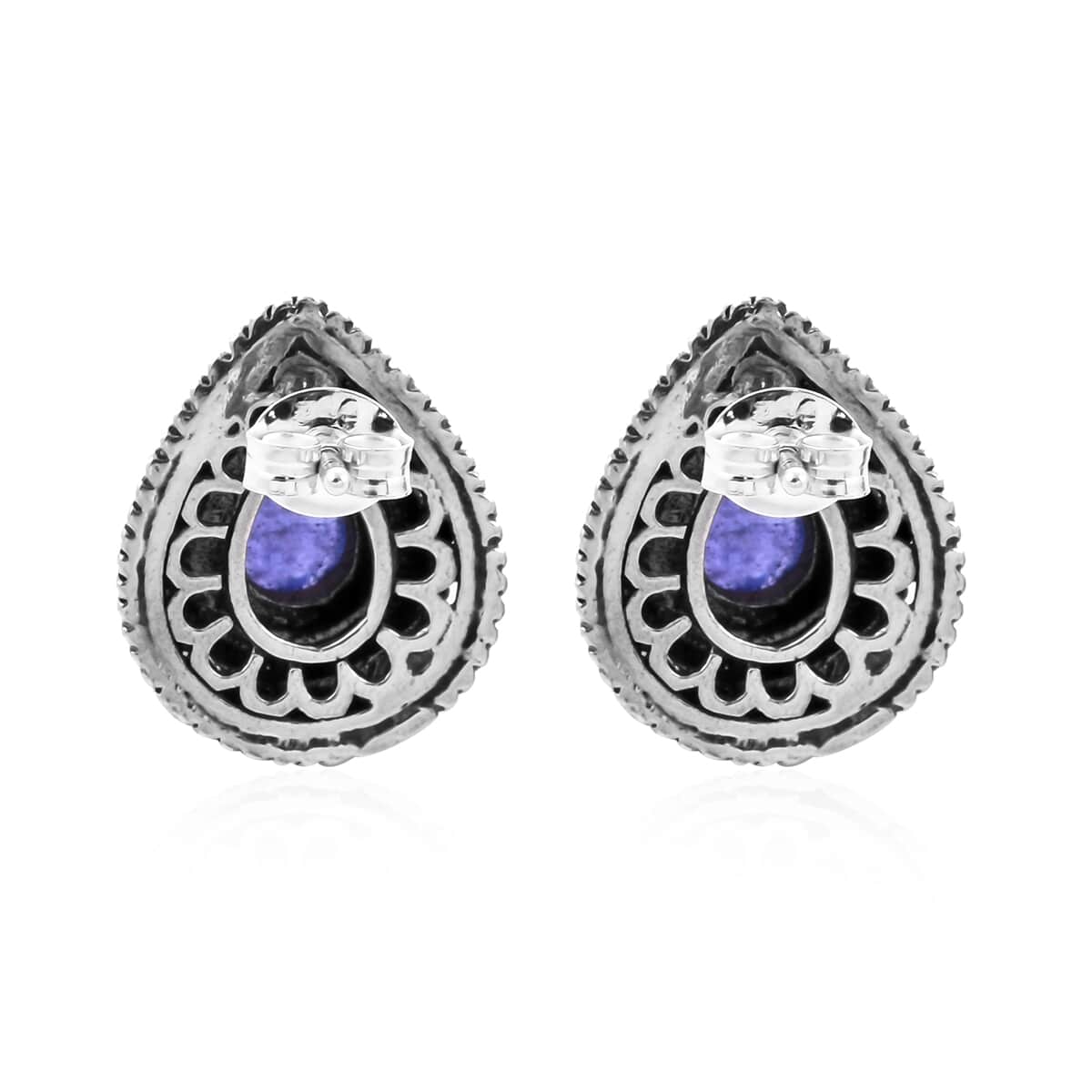BALI LEGACY Tanzanite Stud Earrings in Sterling Silver 2.25 ctw image number 4