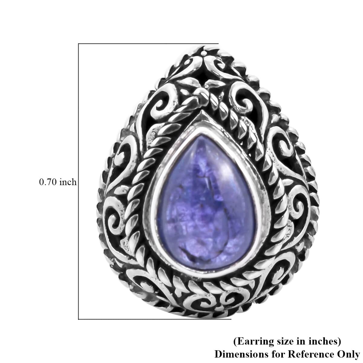BALI LEGACY Tanzanite Stud Earrings in Sterling Silver 2.25 ctw image number 5