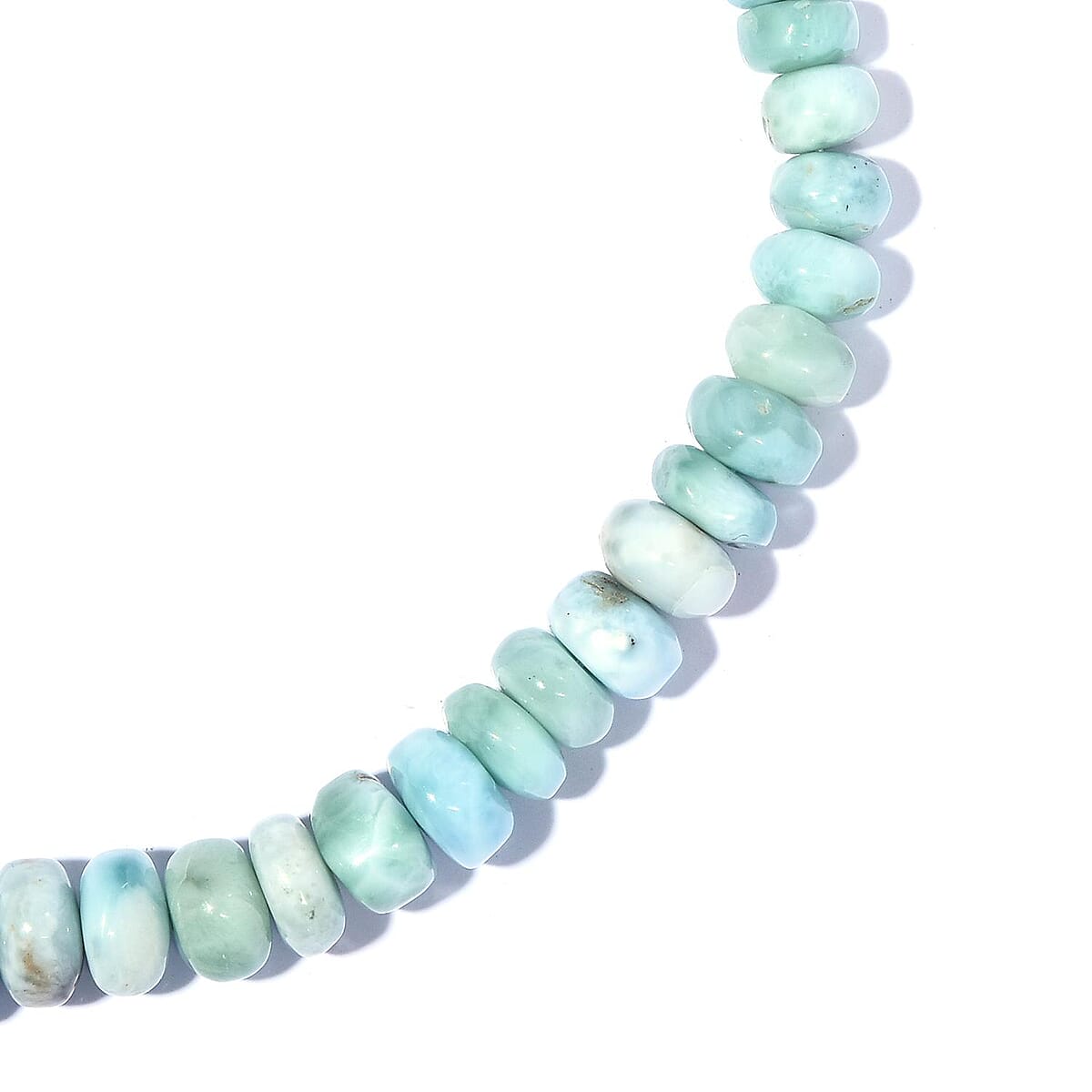 Larimar Beaded Necklace 18-20 Inches in Rhodium Over Sterling Silver 148.85 ctw image number 3