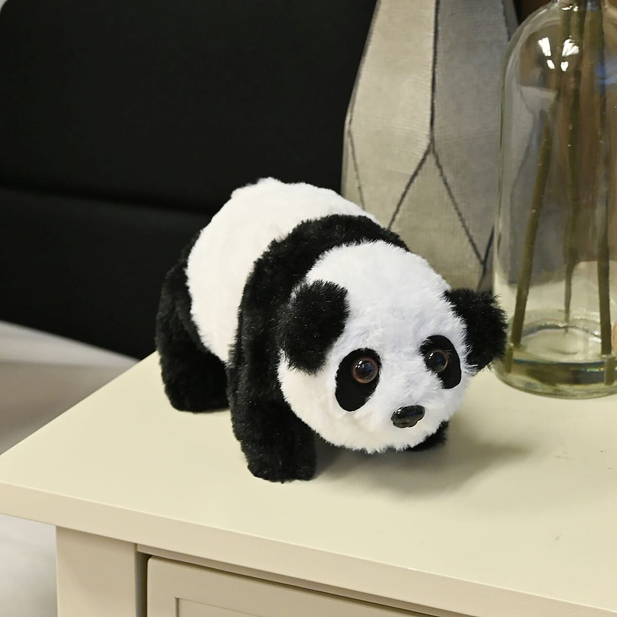 Black and White Electric Walking Plush Panda (Battery 2xAA Not Included) image number 1
