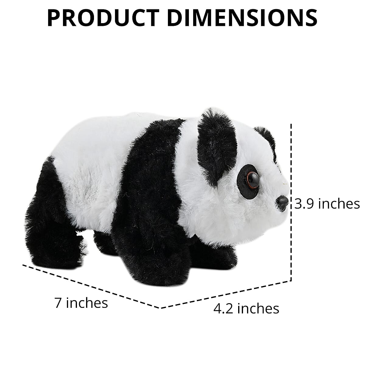 Black and White Electric Walking Plush Panda (Battery 2xAA Not Included) image number 3