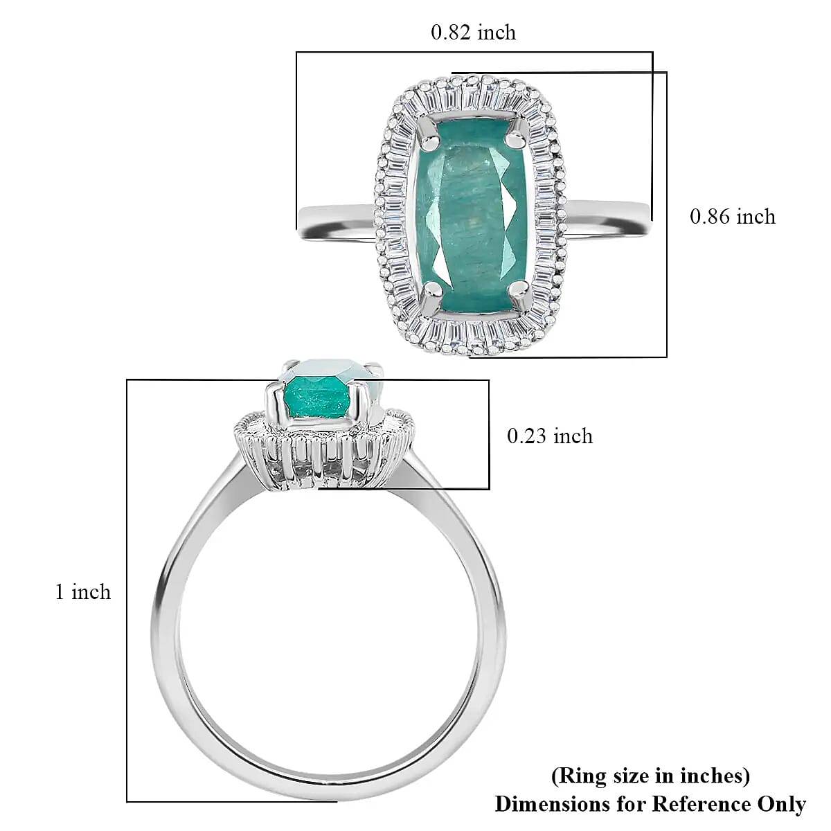 Grandidierite, Diamond Halo Ring in Platinum Over Sterling Silver, Wedding Rings For Women 2.60 ctw (Size 6.0) image number 6