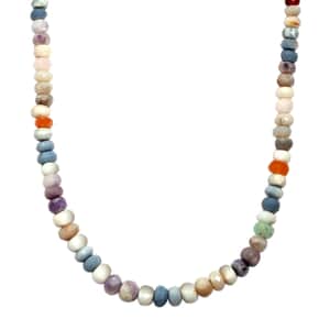 Multi Opal Beaded Necklace 18-20 Inches in Sterling Silver 83.15 ctw